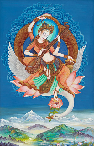 Flying Sarasvati